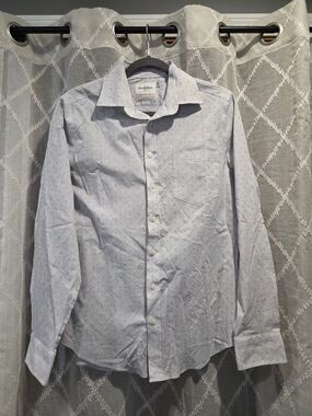 Goodfellow & Co Men's Light Blue Micro-Pattern Dress Shirt